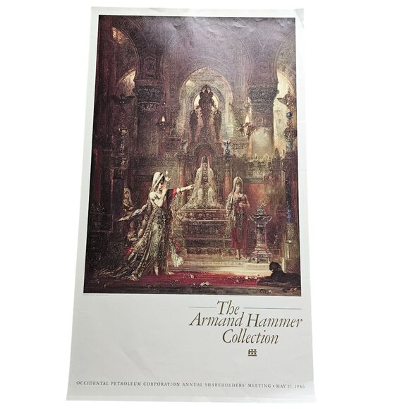 Occidental Petroleum Other - Armand Hammer Collection 1986 Shareholders Meeting Poster Gustave Moreau Salome